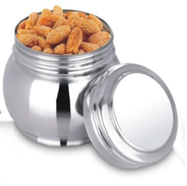 Matka Shape Stainless Steel  Container