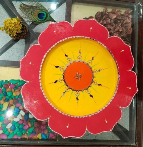 MDF Wooden Pooja Thali