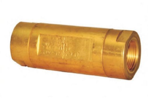 20 Bar Brass Flame Arrestor with Inbuit NRV