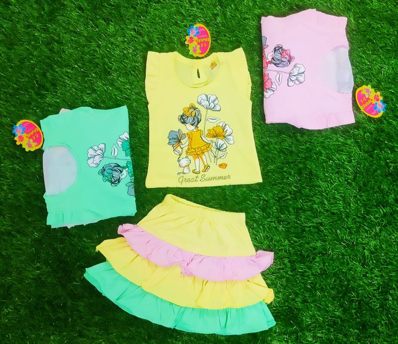 Girls Printed Top & Pant Set