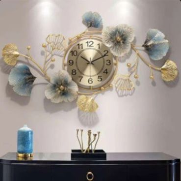 Floral Metal Wall Clock