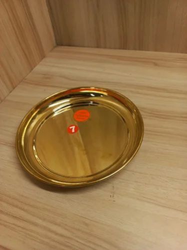 10 Inch Round Plain Brass Plate