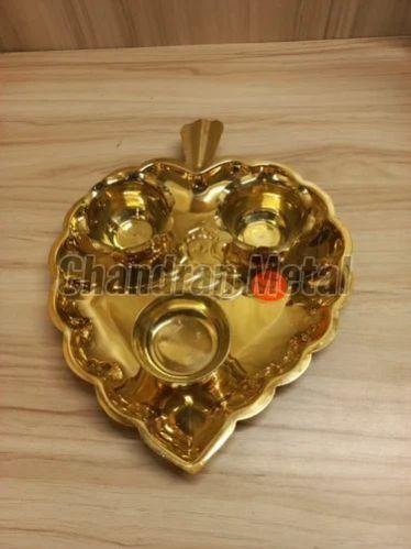 160 Gm Brass Thali Kumkum Plate