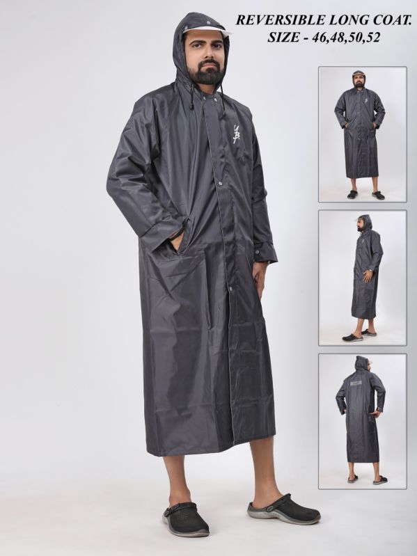 Mens Plain Reversible Long Coat