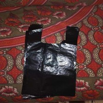 11&times;14 Inch Black Plastic Carry Bags