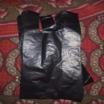 8×10 Inch Black Plastic Carry Bags