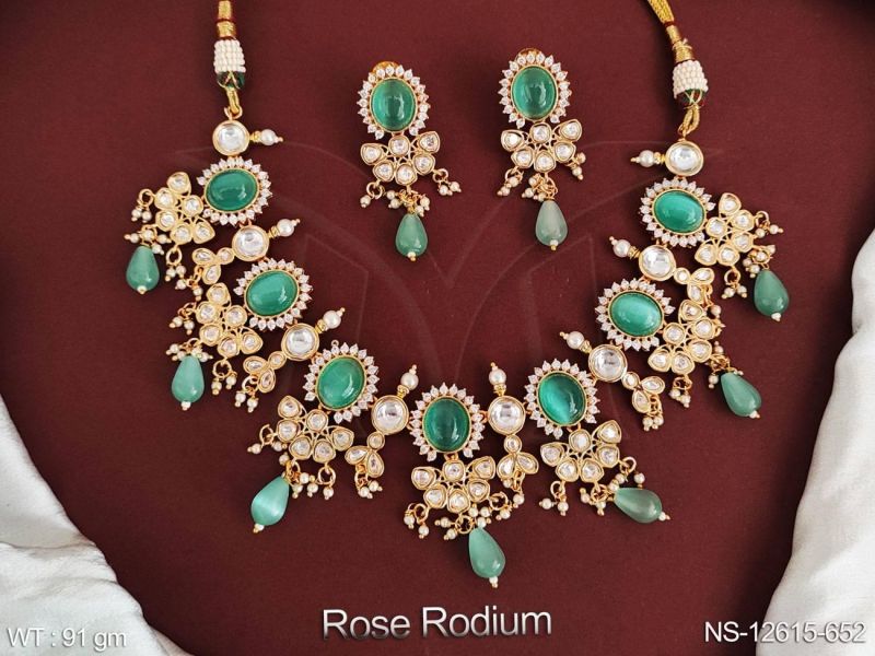NS-12615-652 American Diamond Necklace Set