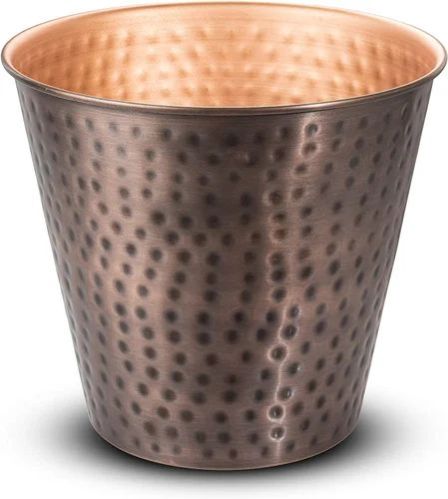 24X24 Cm Hammered Copper Storage Waste Bin