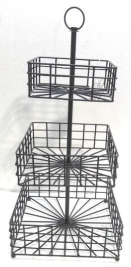 30.5X30.5 Cm 3 Tier Iron Wire Basket