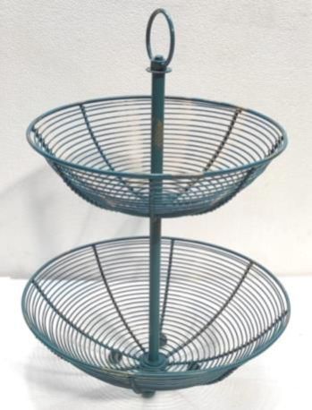 30X30 Cm 2 Tier Iron Wire Basket