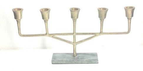 5 Arm Aluminum Candle Stand