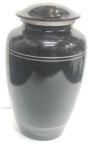 AI/AL.URN/24-25/06 Shine Black Aluminum Urn