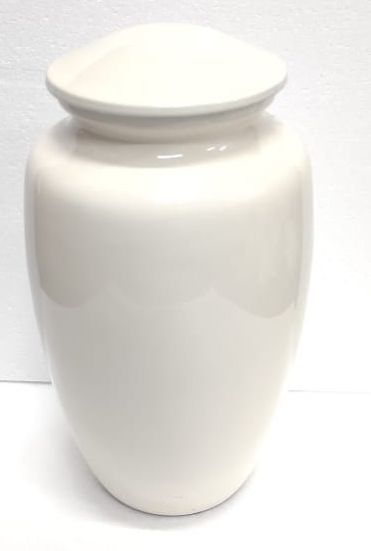 AIAL.URN24-2502 Plain White Aluminum Urn