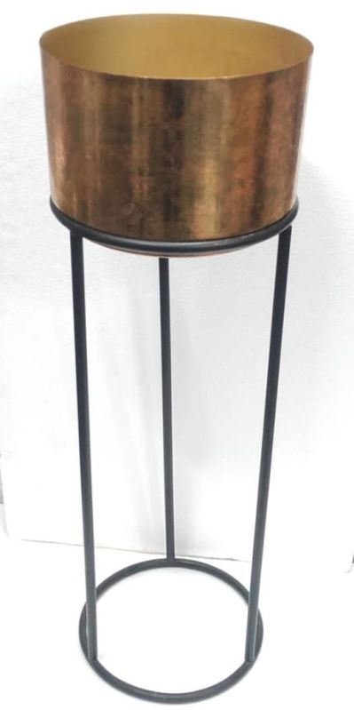 Iron Round Indoor Planter with Stand