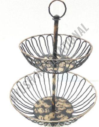 31X31 Cm 2 Tier Iron Wire Basket