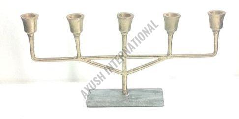 5 Arm Aluminum Candle Stand