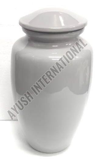 AIAL.URN24-2503 Plain Light Grey Aluminum Urn