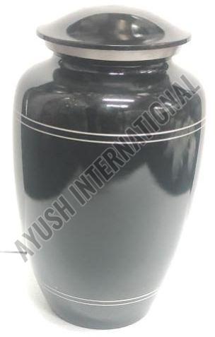 AI/AL.URN/24-25/06 Shine Black Aluminum Urn