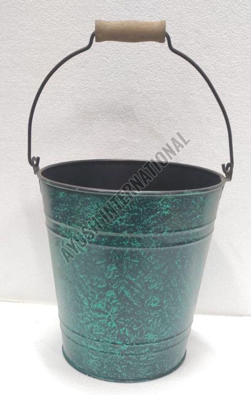 Bucket Type Green Iron Waste Bin