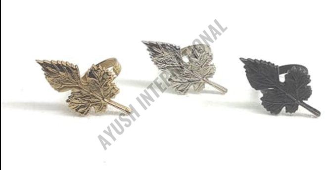 Leaf Design Aluminum Napkin Ring