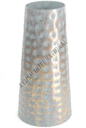 Matte Golden Hammered Flower Vase