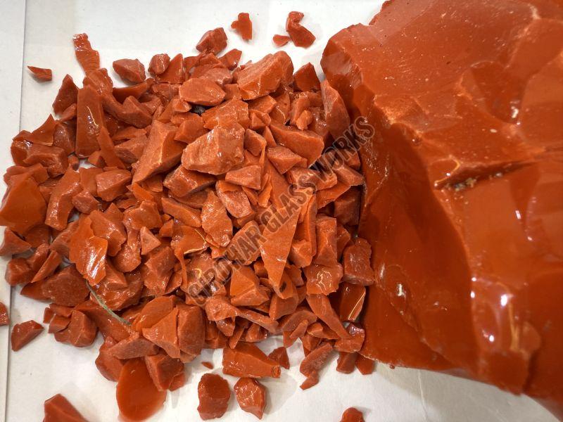 Orange Decorative Glass Rocks