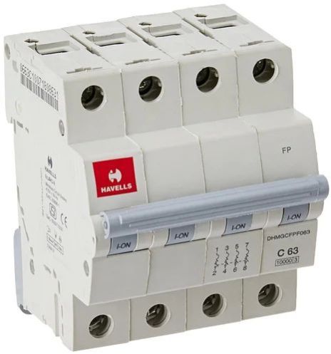 Havells 63A Four Pole MCB Switch