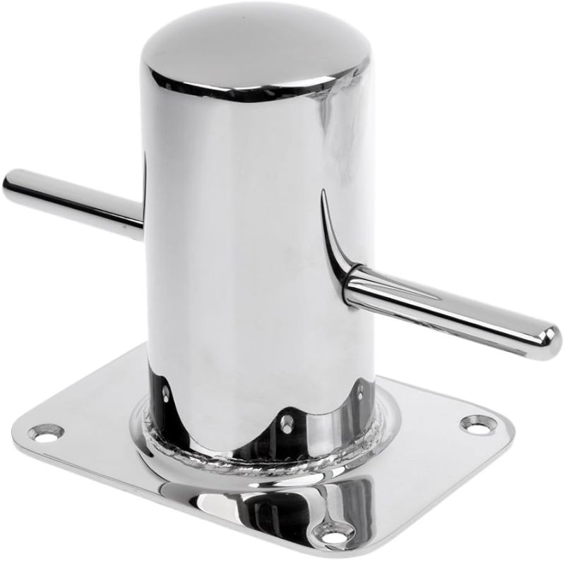 Stainless Steel Cross Bollard (Round Head) Marine-Grade Mooring Fixture for Docks