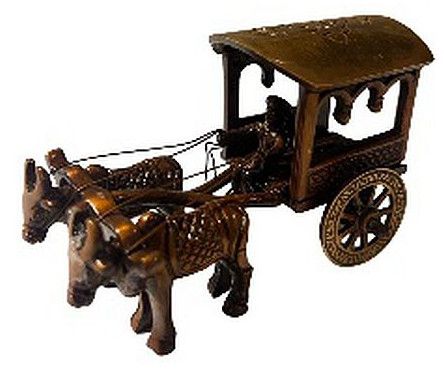 Brass Horse Cart Showpiece