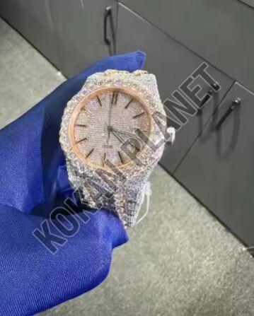 Fully Iced Out Luxury Moissanite Diamond Quartz Watch for Men