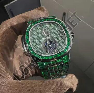 Mens High-Quality Automatic AP Silver Chronograph Watch
