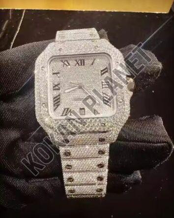 Mens High-Quality Luxury VVS Moissanite Iced Out Hip Hop Quartz Watch