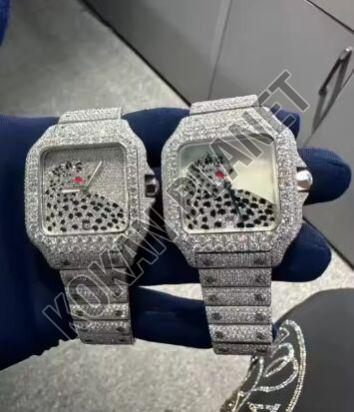 Mens High Quality VVS Moissanite Diamond Watch