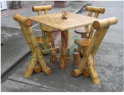 Bamboo Dining Table Set