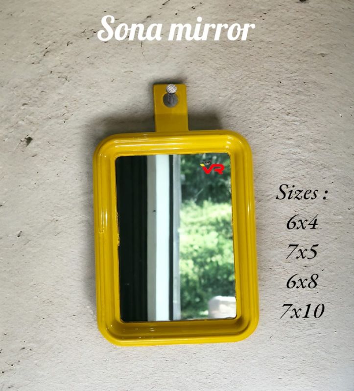 Sona Yellow Plastic Frame Mirror