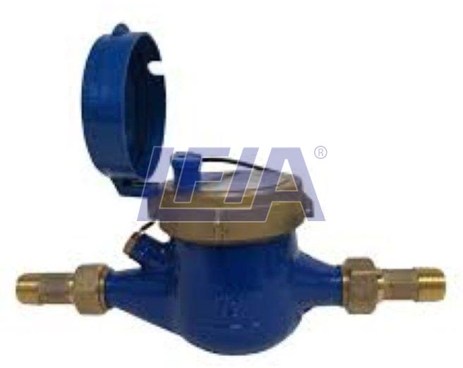 Multi Jet Vane Wheel Type Dry Dial Brass Body Water Meter