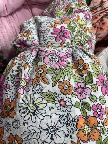 Multicolor Bubble Crepe Fabric