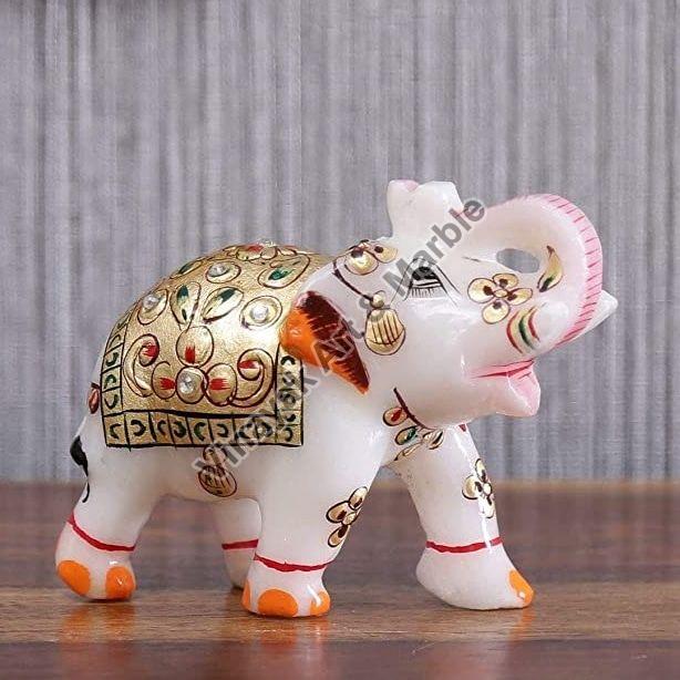 Marble Elephant Statue