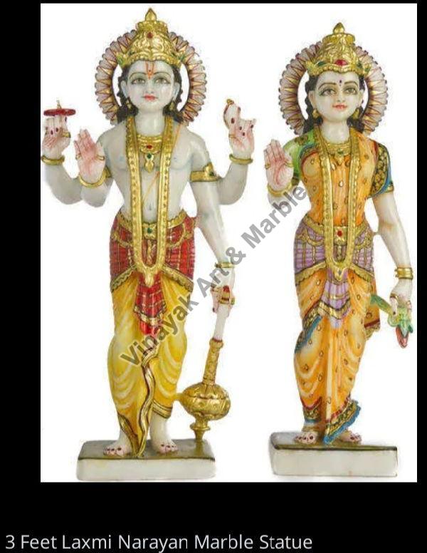 Marble Laxmi Narayan Statue