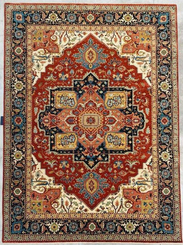 Geometric Antique Heriz Rug