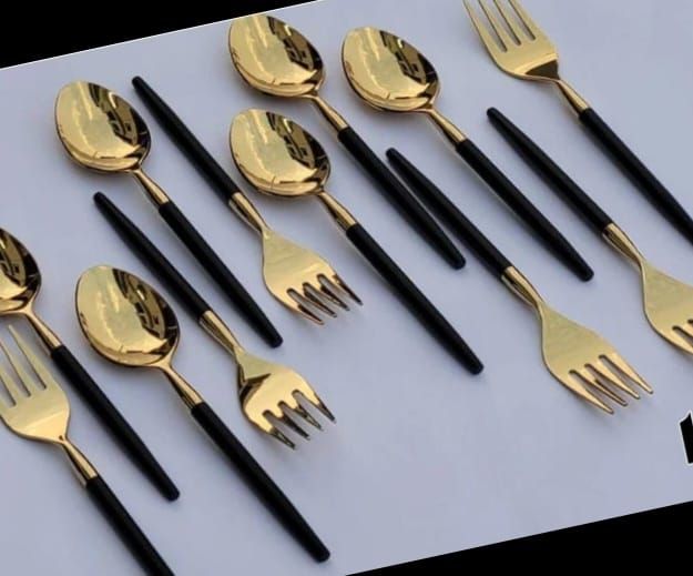 Elegant SS Gold Plated Spoons
