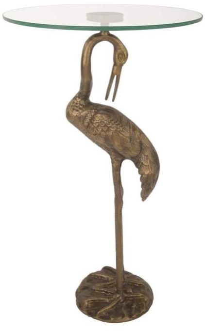 Fancy Brown Coy Crane Drink Table