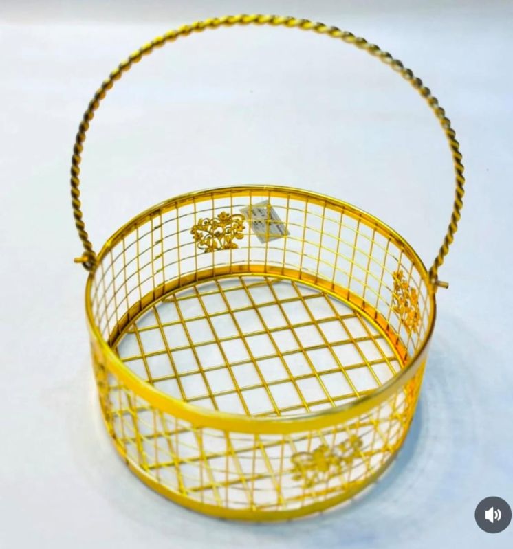 Fancy Gold Plated Fruit Basket