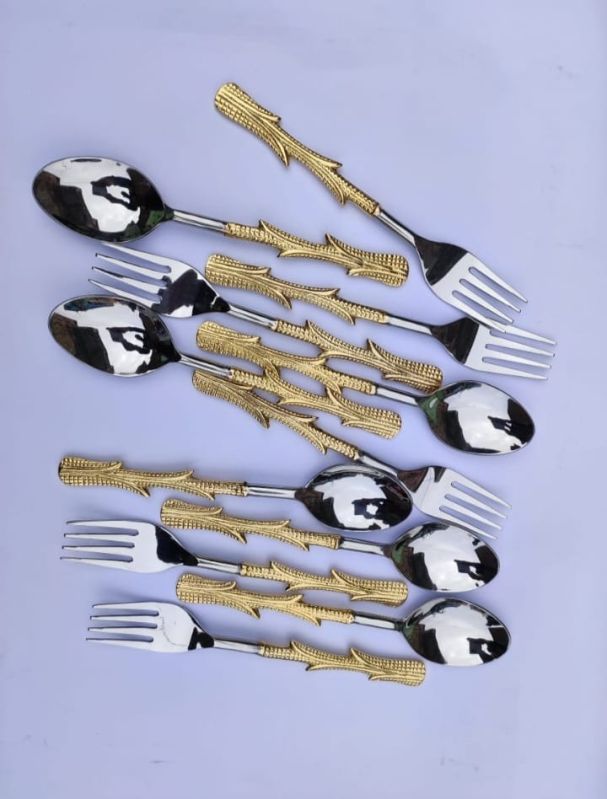 Fancy Gold Plated Spoon Set