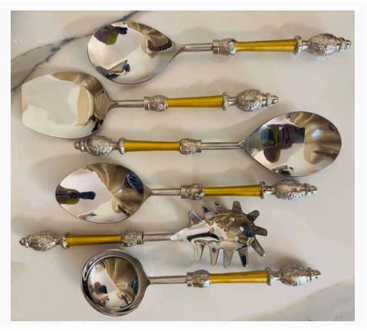 SS Gold Plated Spoon Set