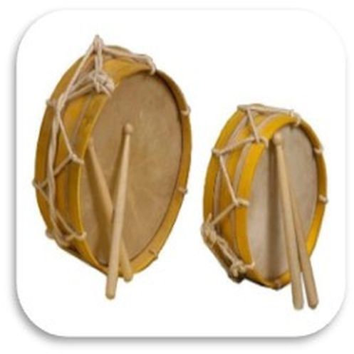 Kids Wooden Musical Round Drum Toy