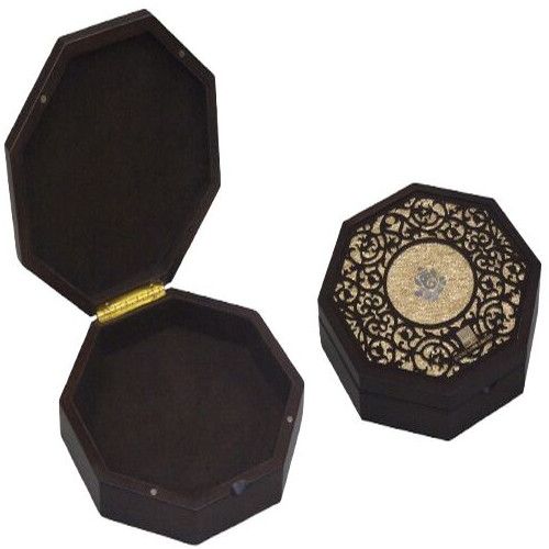 Polished Hex Wooden Storage Box