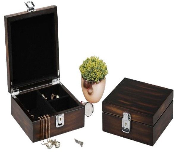 Rectangle Wooden Necklace Storage Box