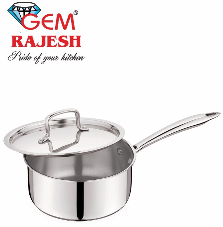 18 Cm Stainless Steel Triply Saucepan with Lid