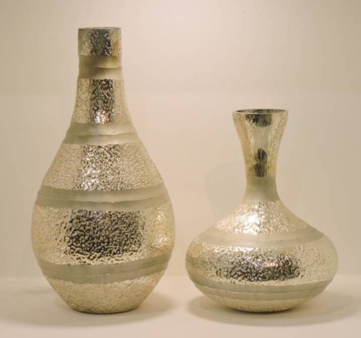 Etched Glass Vase